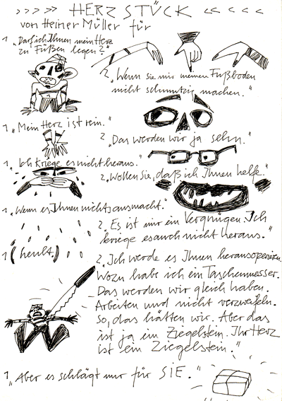 'herzstück' von heiner müller illustration 'herzstück' von heiner müller illustration